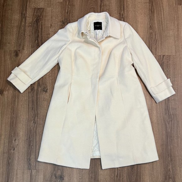 Talbots Jackets & Blazers - Talbots White Wool-Alpaca Walking Coat With Thinsulate Lining Sz 18W